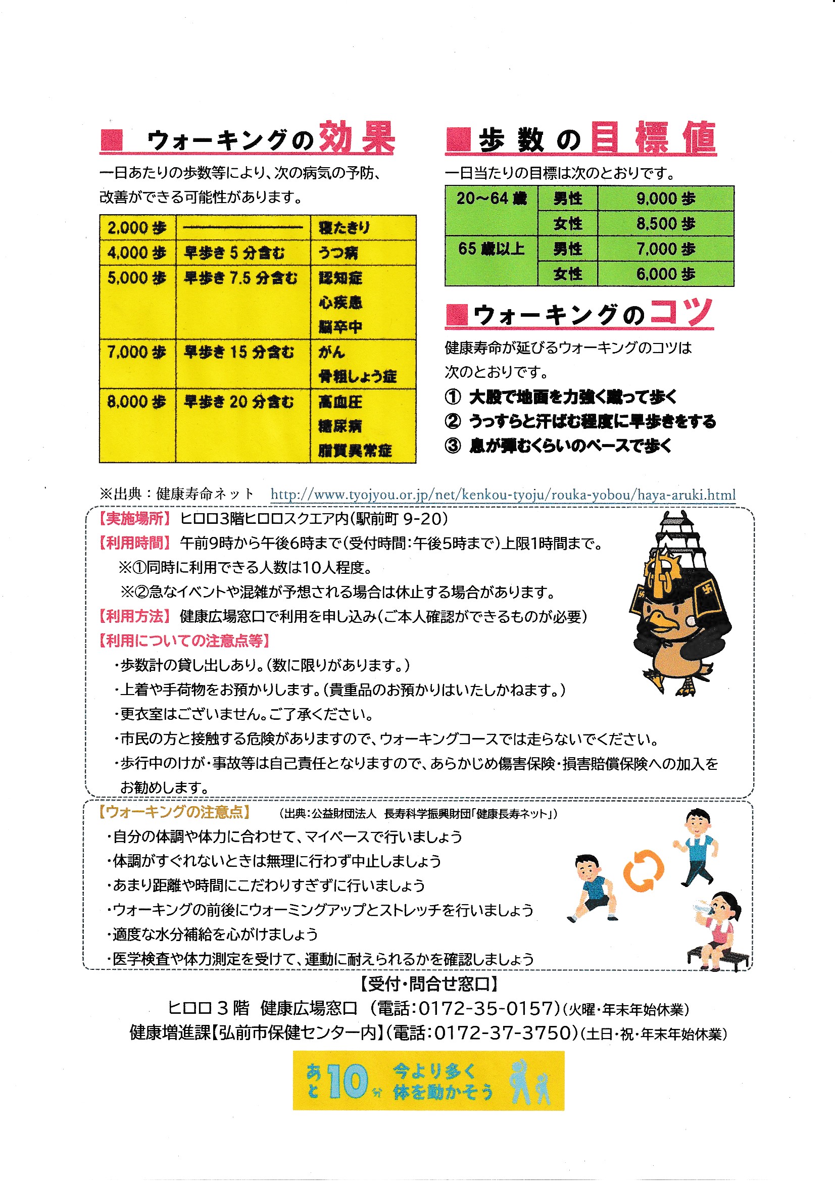 ウォーキングカレンダー3月